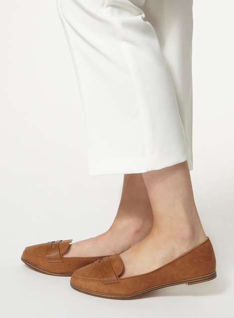 Wide Fit Tan 'Wok' loafers